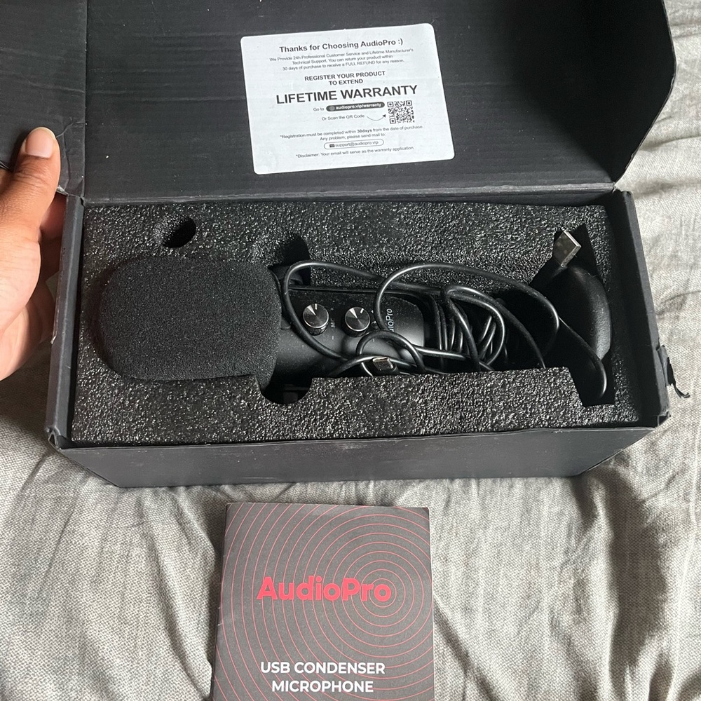 Black Podcast Microphone